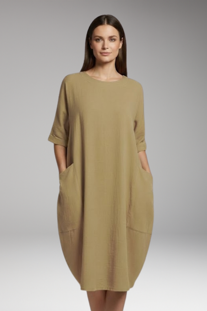 Women's Short Sleeve Round Neck Dress