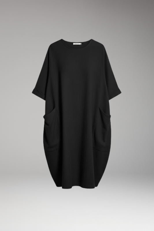 Women's Short Sleeve Round Neck Dress - 
Fashinoza