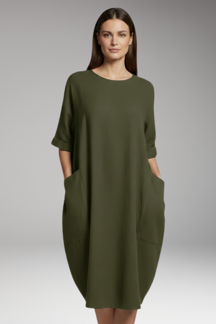 Women's Short Sleeve Round Neck Dress