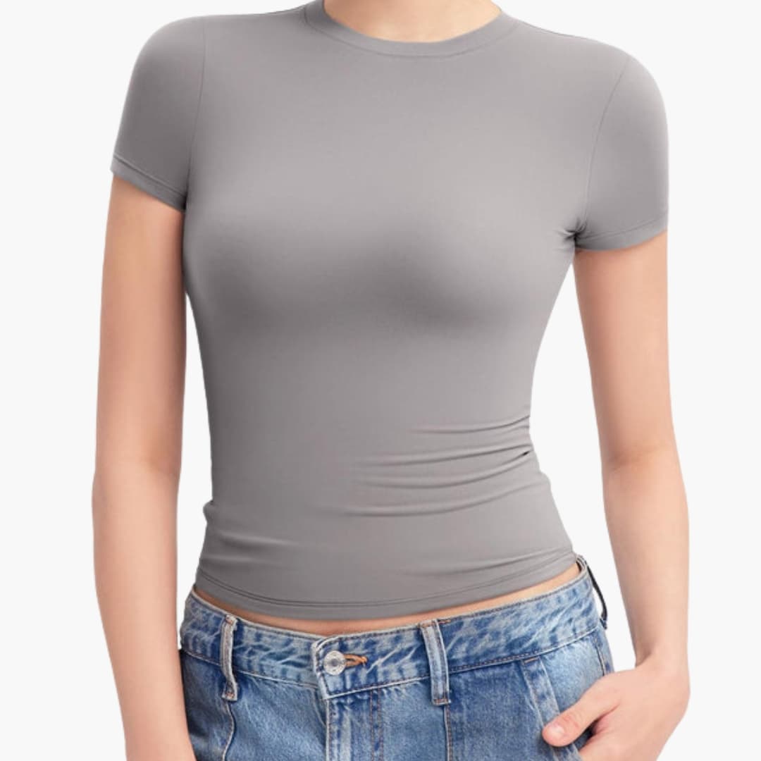 Women's Short Sleeve Round Neck T-Shirt - Fashinoza