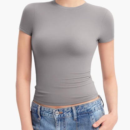 Women's Short Sleeve Round Neck T-Shirt - Fashinoza