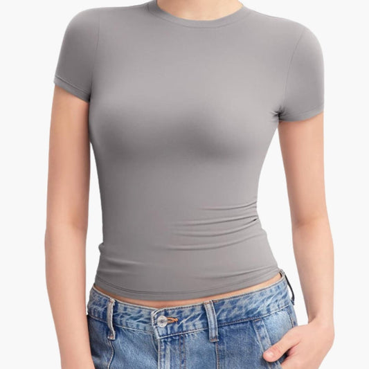 Women's Short Sleeve Round Neck T-Shirt - Fashinoza