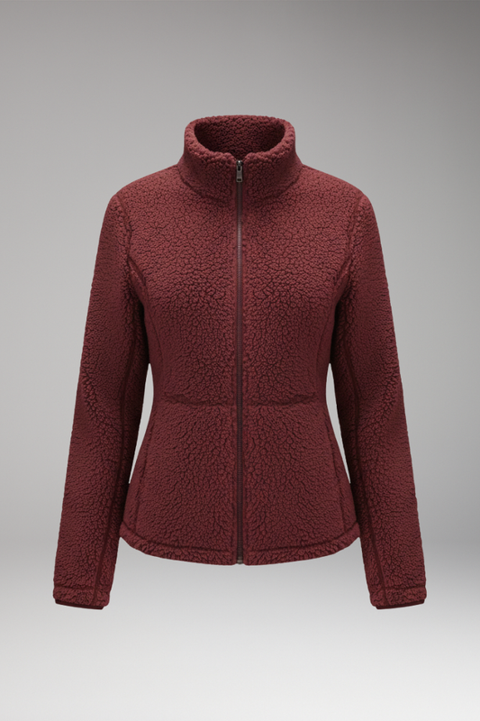 Women's Fleece Jacket Zipper Closure - 
Fashinoza