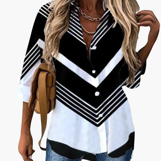 Women's Long Sleeve Blouse Floral Print Woven - Fashinoza