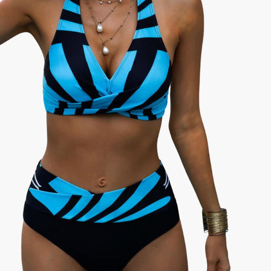 Women's Halter Neck Bikini Adjustable Tie Closure - Fashinoza