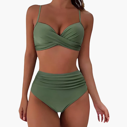Women's High Waisted Bikini Adjustable Straps - Fashinoza