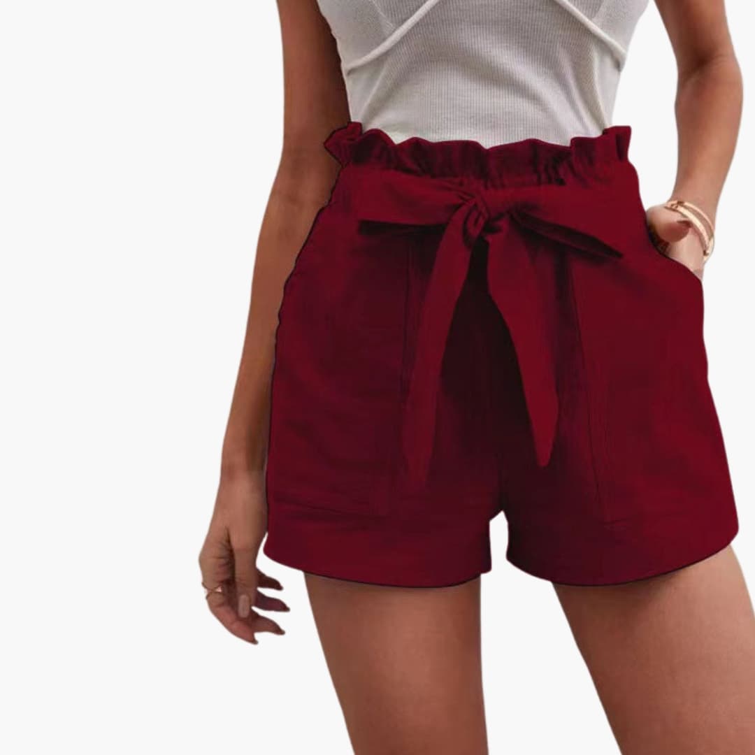 Women's High Waisted Drawstring Shorts with Pockets