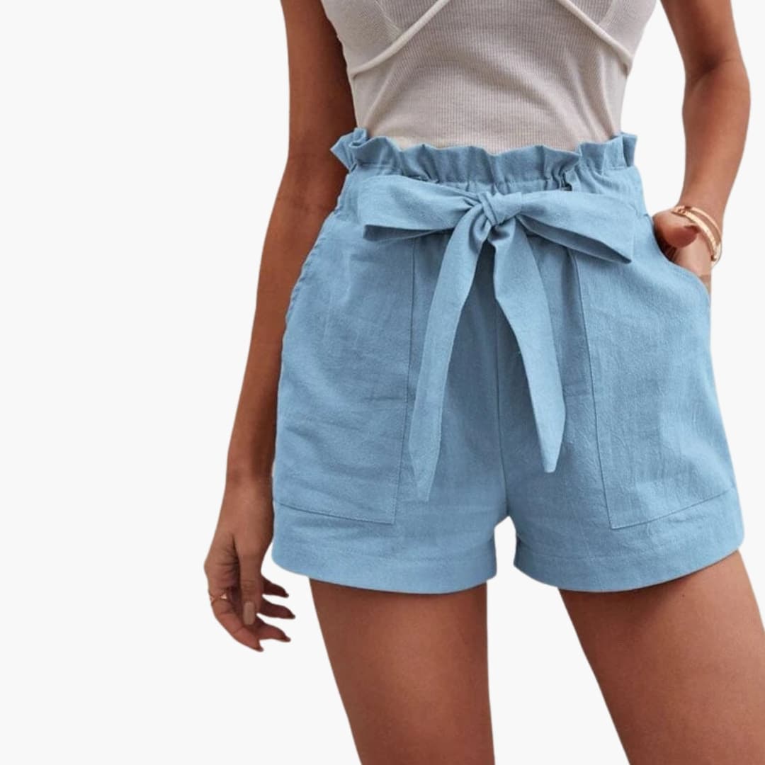 Women's High Waisted Drawstring Shorts with Pockets