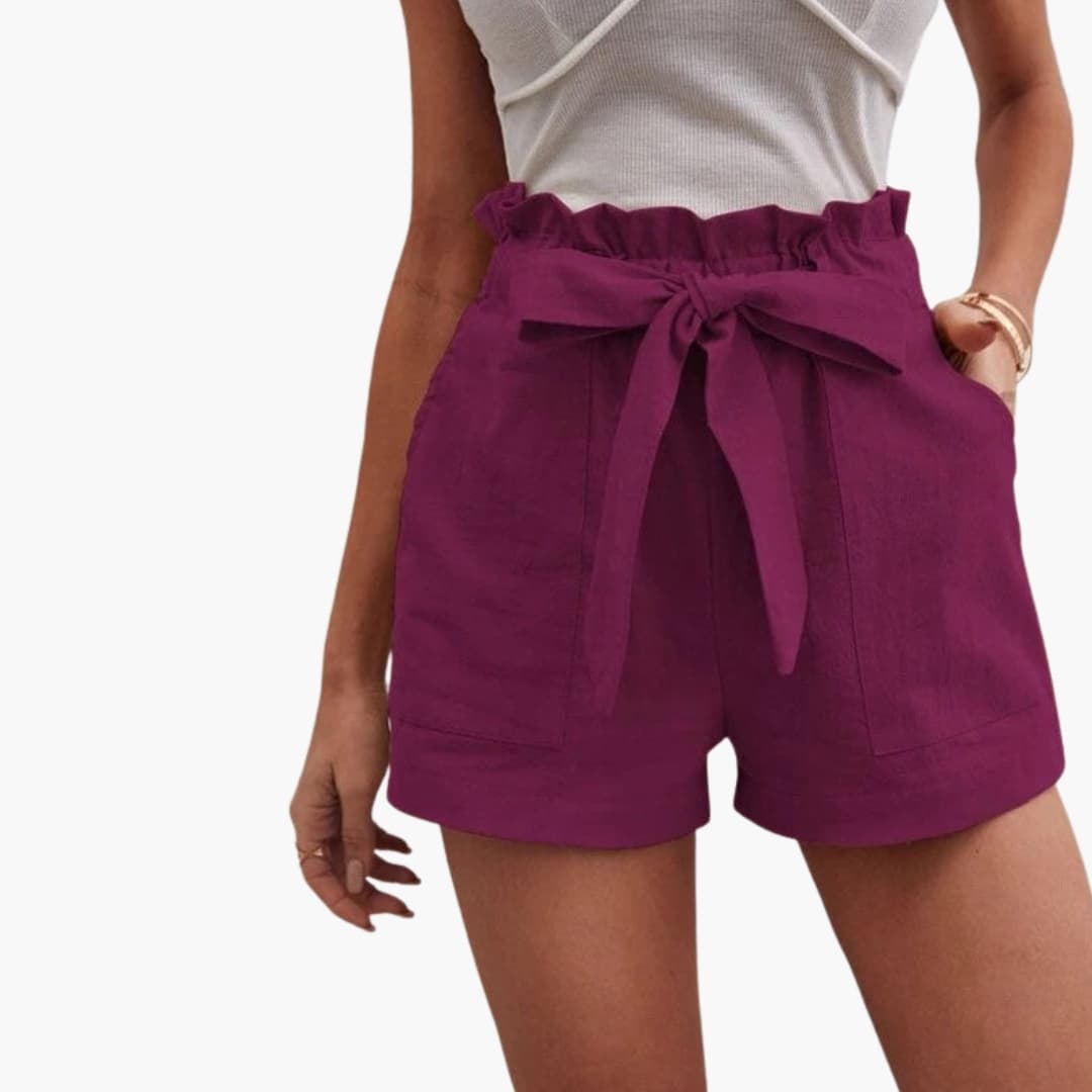 Women's High Waisted Drawstring Shorts with Pockets