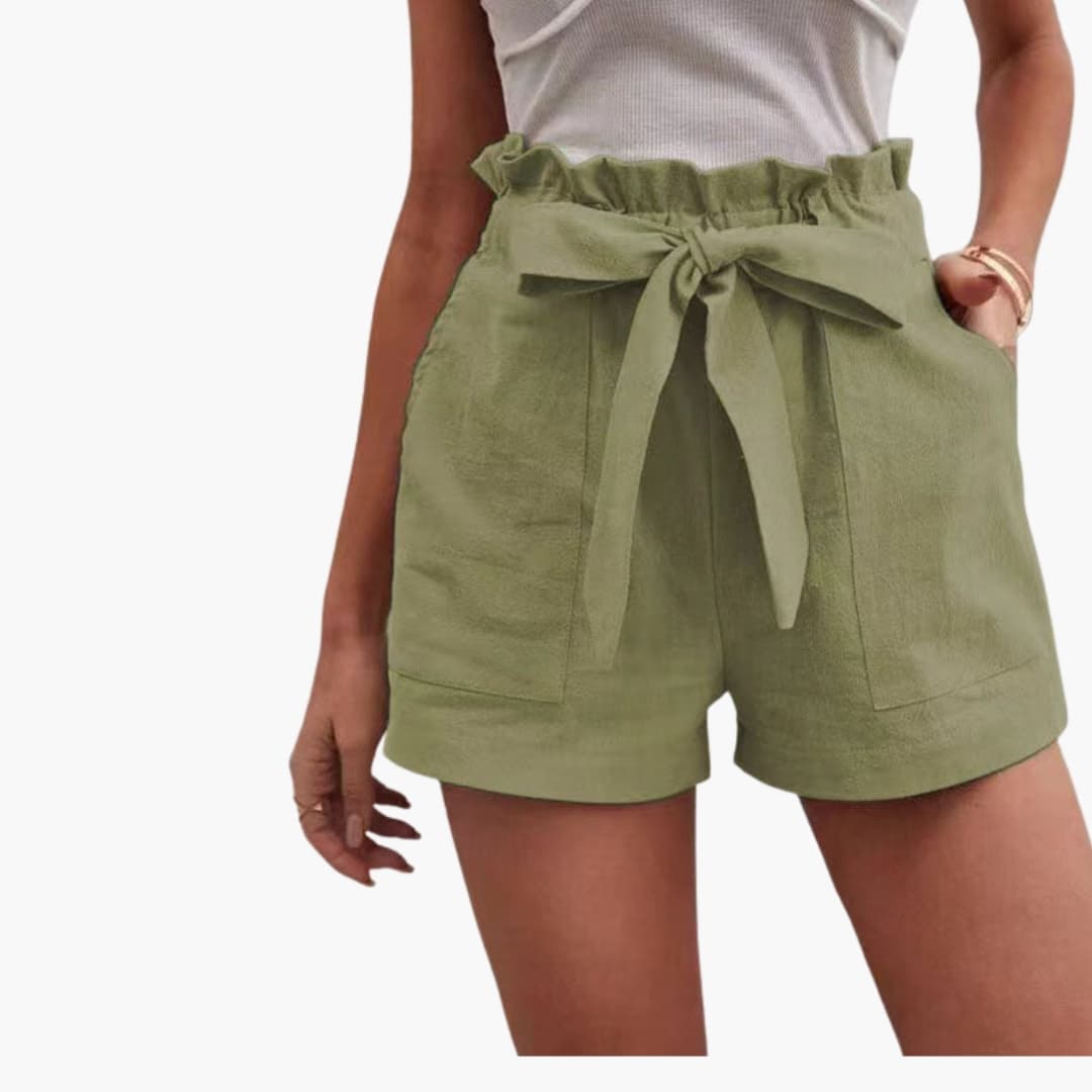 Women's High Waisted Drawstring Shorts with Pockets