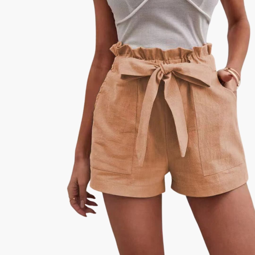 Women's High Waisted Drawstring Shorts with Pockets