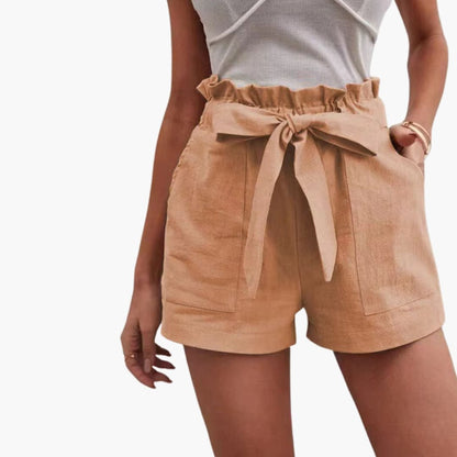 Women's High Waisted Drawstring Shorts with Pockets