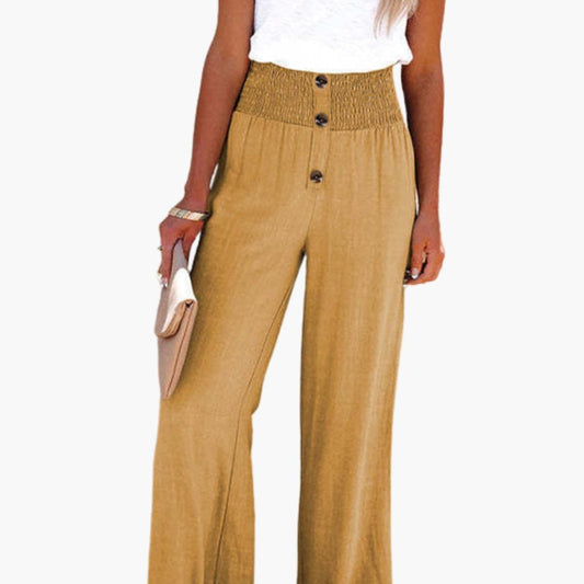 Women's High Waist Elastic Pants Loose Fit - Fashinoza