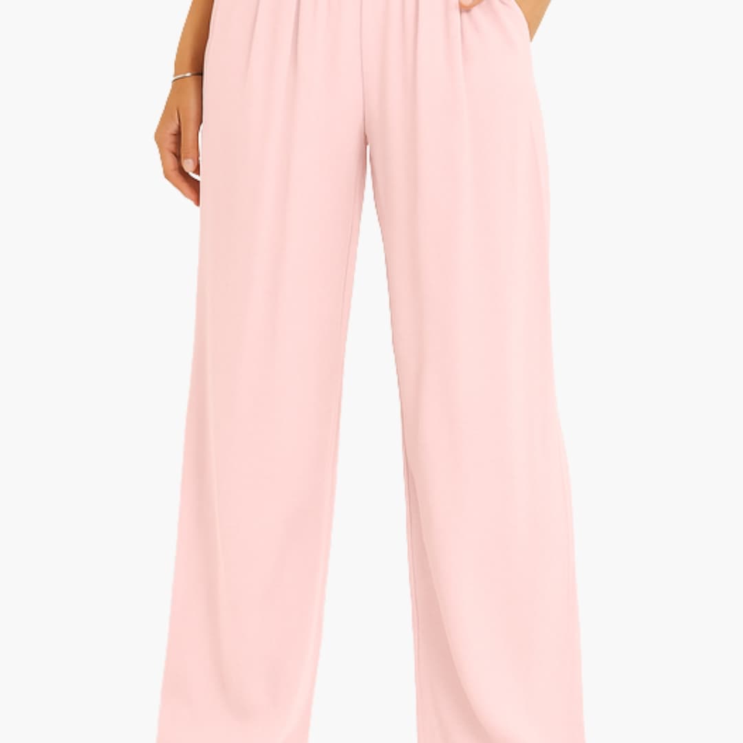 Women's High Waist Elastic Pants Wide Leg