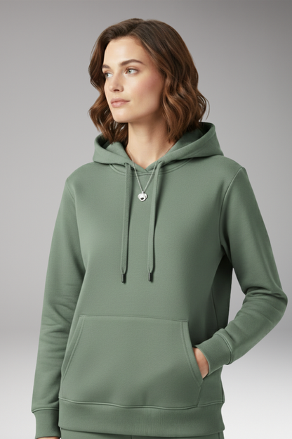 Women's Adjustable Hoodie Ribbed Cuff