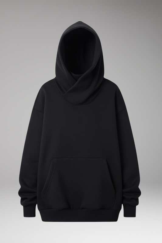 Women's High Neck Hoodie Wide Hood - 
Fashinoza