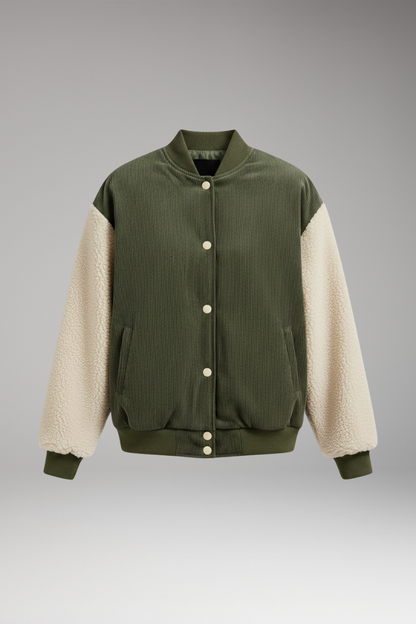 Women's Button Jacket Ribbed Cuffs - 
Fashinoza