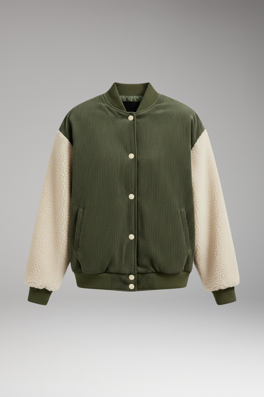 Women's Button Jacket Ribbed Cuffs - 
Fashinoza