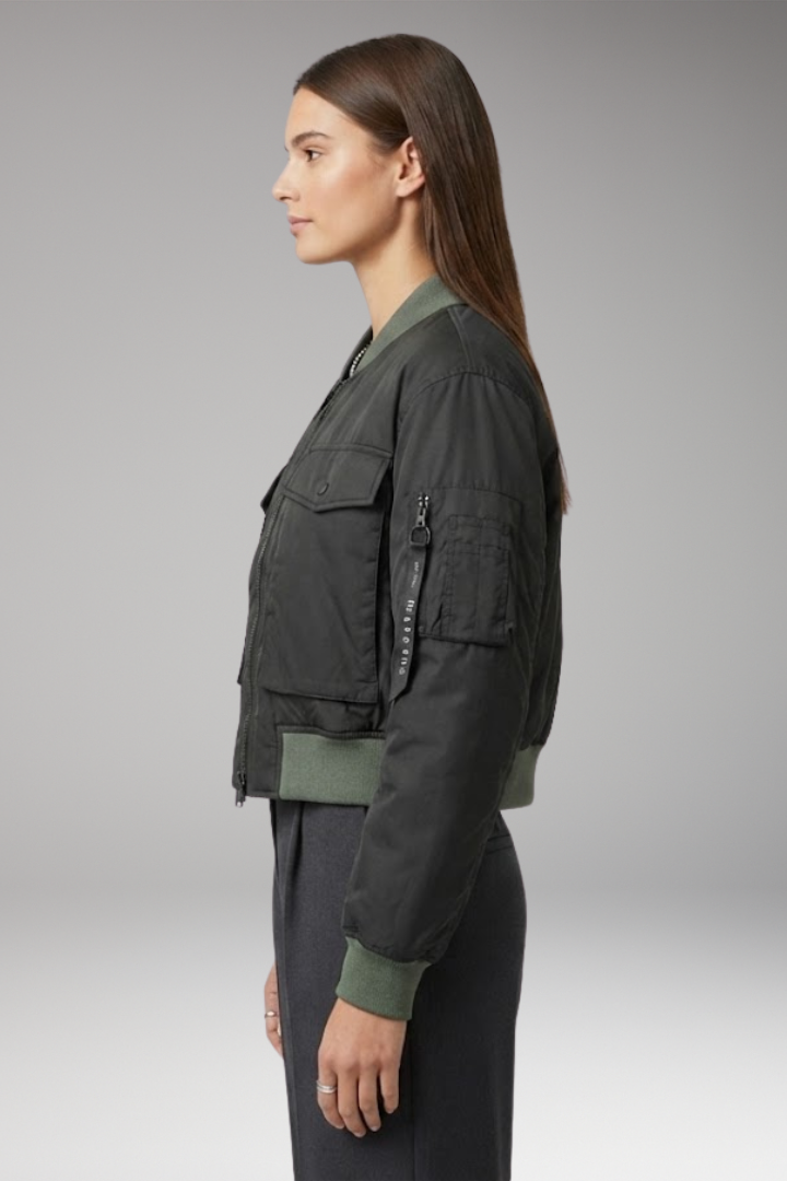 Women's Long Sleeve Jacket Front Zip Closure