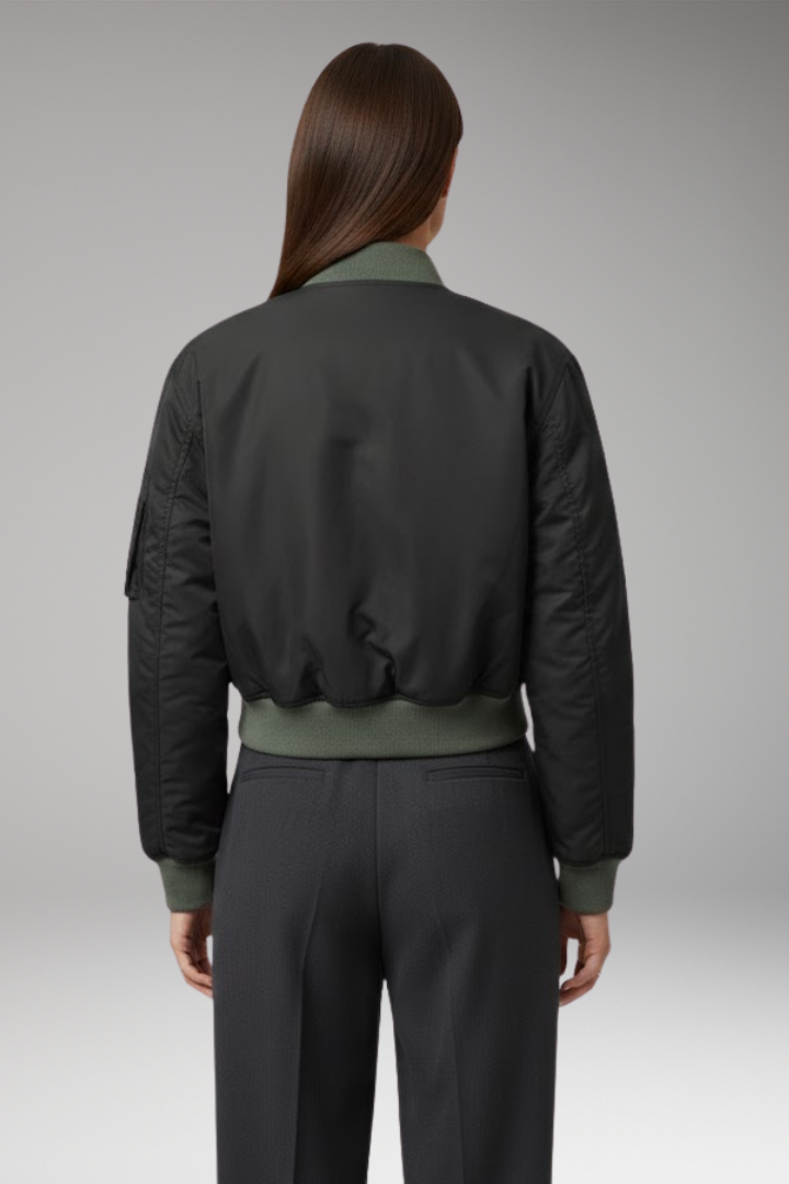Women's Long Sleeve Jacket Front Zip Closure