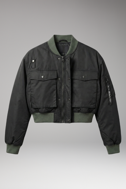 Women's Long Sleeve Jacket Front Zip Closure - 
Fashinoza