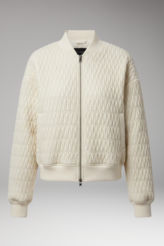 Women's Quilted Jacket Front Zip Closure - 
Fashinoza