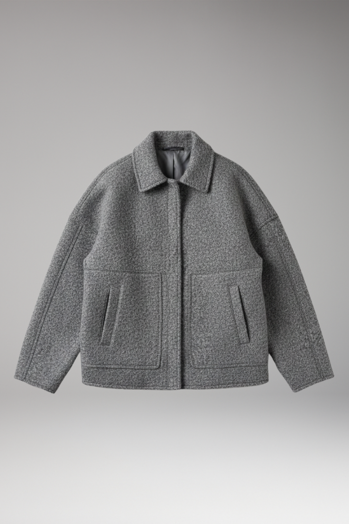 Women's Zip Front Jacket Ribbed Edge - 
Fashinoza