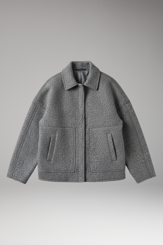 Women's Zip Front Jacket Ribbed Edge - 
Fashinoza