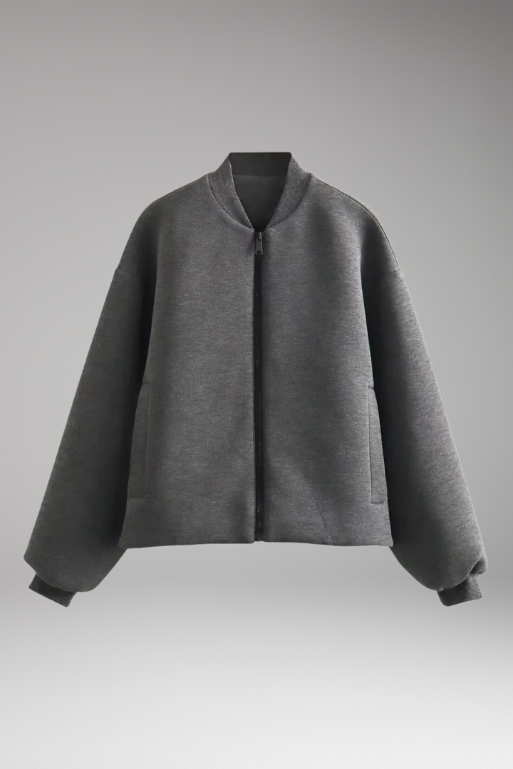 Women's Zip Front Jacket With Side Pockets - 
Fashinoza