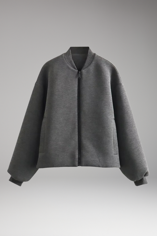 Women's Zip Front Jacket With Side Pockets - 
Fashinoza