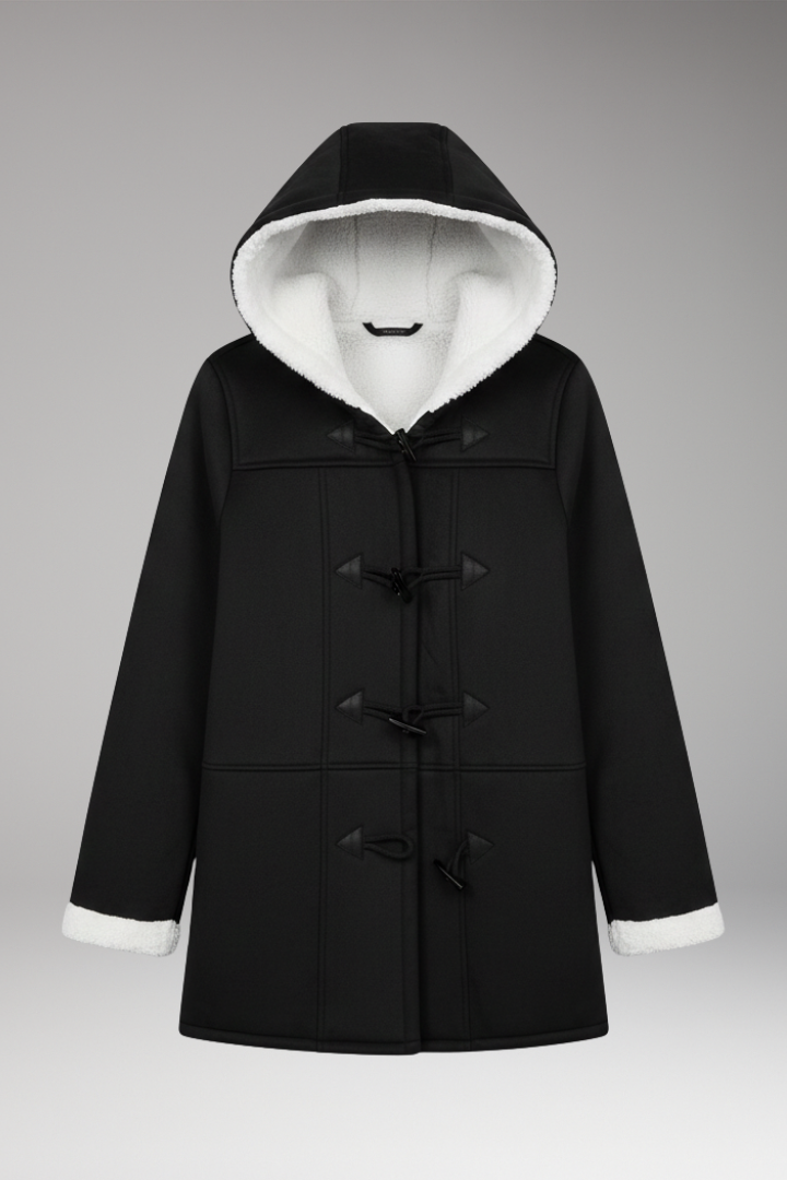 Women's Hooded Toggle Jacket - 
Fashinoza