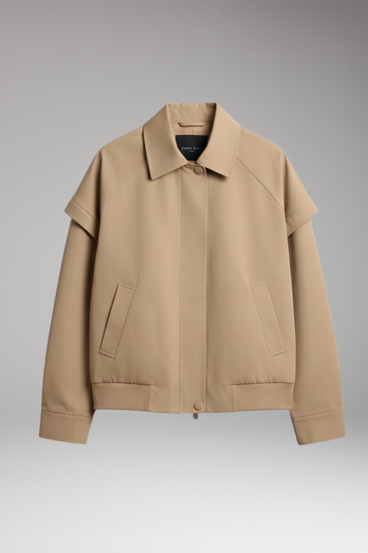 Women's Lapel Neck Jacket Front Closure - 
Fashinoza