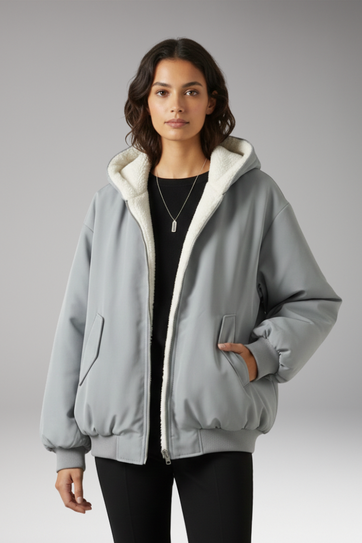 Women's Hooded Jacket Zip Closure