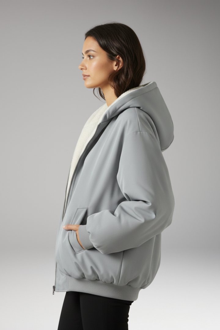 Women's Hooded Jacket Zip Closure