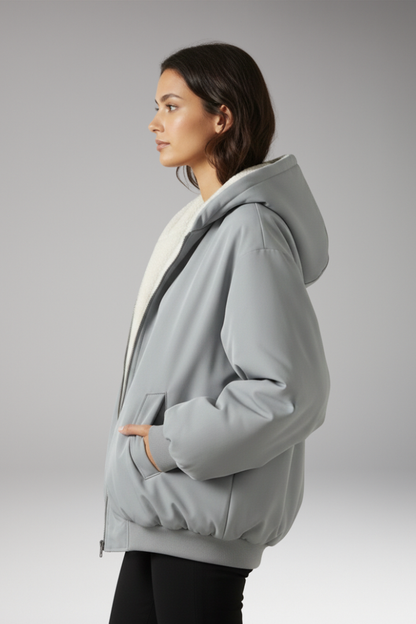 Women's Hooded Jacket Zip Closure