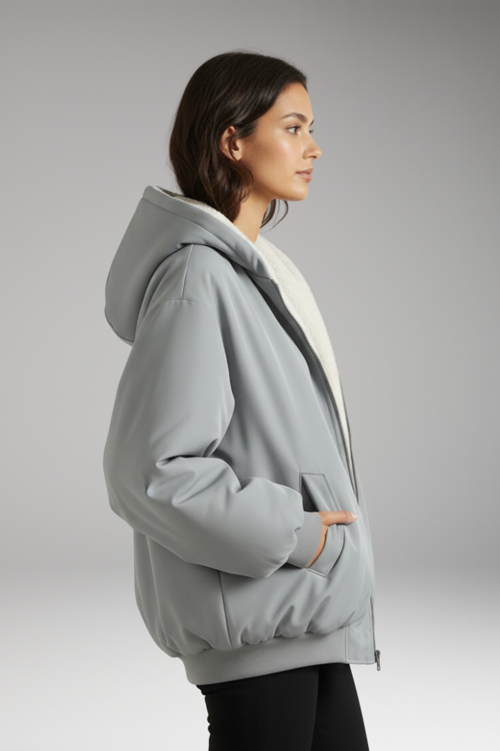 Women's Hooded Jacket Zip Closure