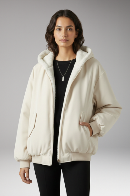 Women's Hooded Jacket Zip Closure