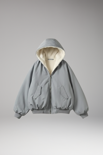 Women's Hooded Jacket Zip Closure - 
Fashinoza