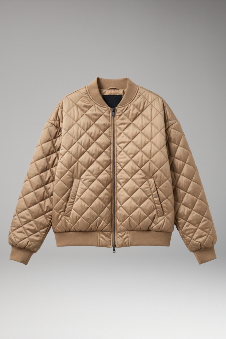 Women's Padded Jacket With Pockets - 
Fashinoza