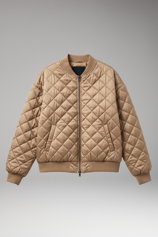 Women's Padded Jacket With Pockets - 
Fashinoza