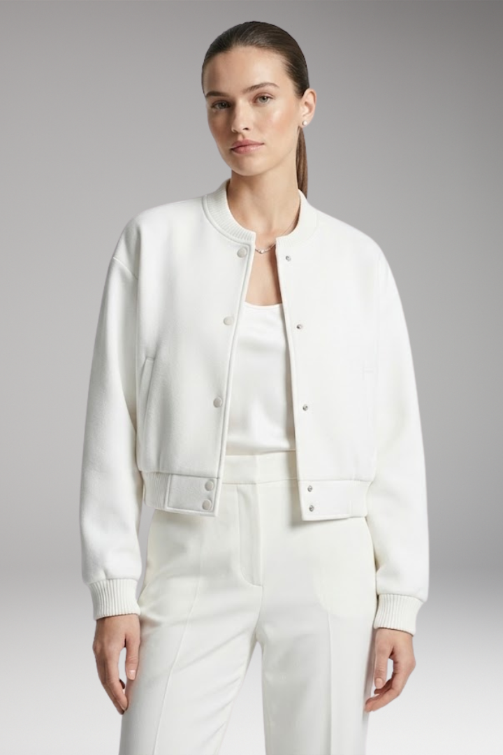 Women's Cropped Jacket Snap Closure