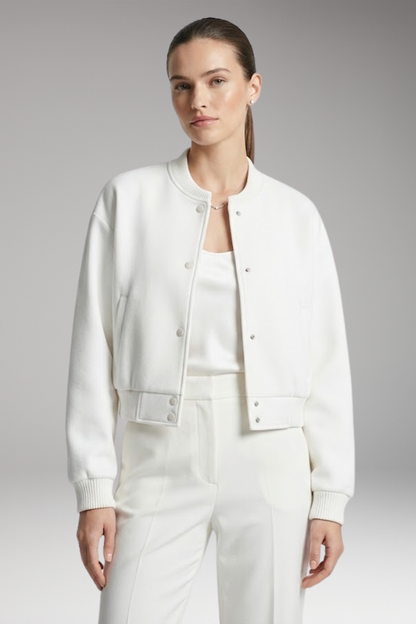Women's Cropped Jacket Snap Closure