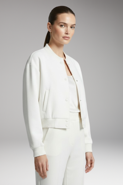 Women's Cropped Jacket Snap Closure