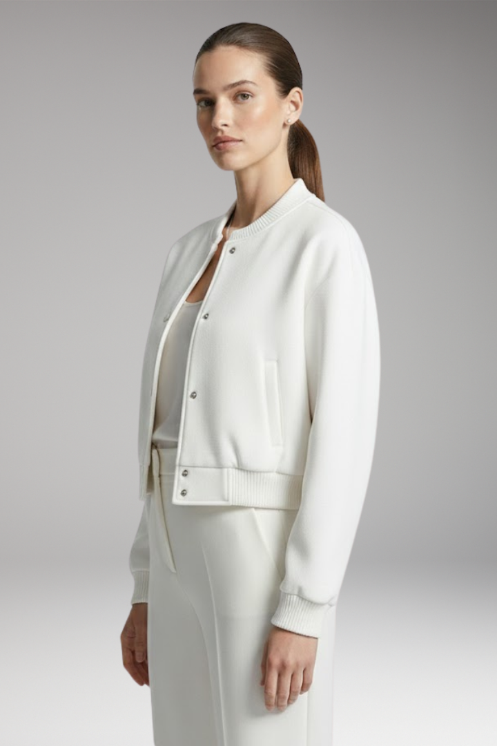 Women's Cropped Jacket Snap Closure