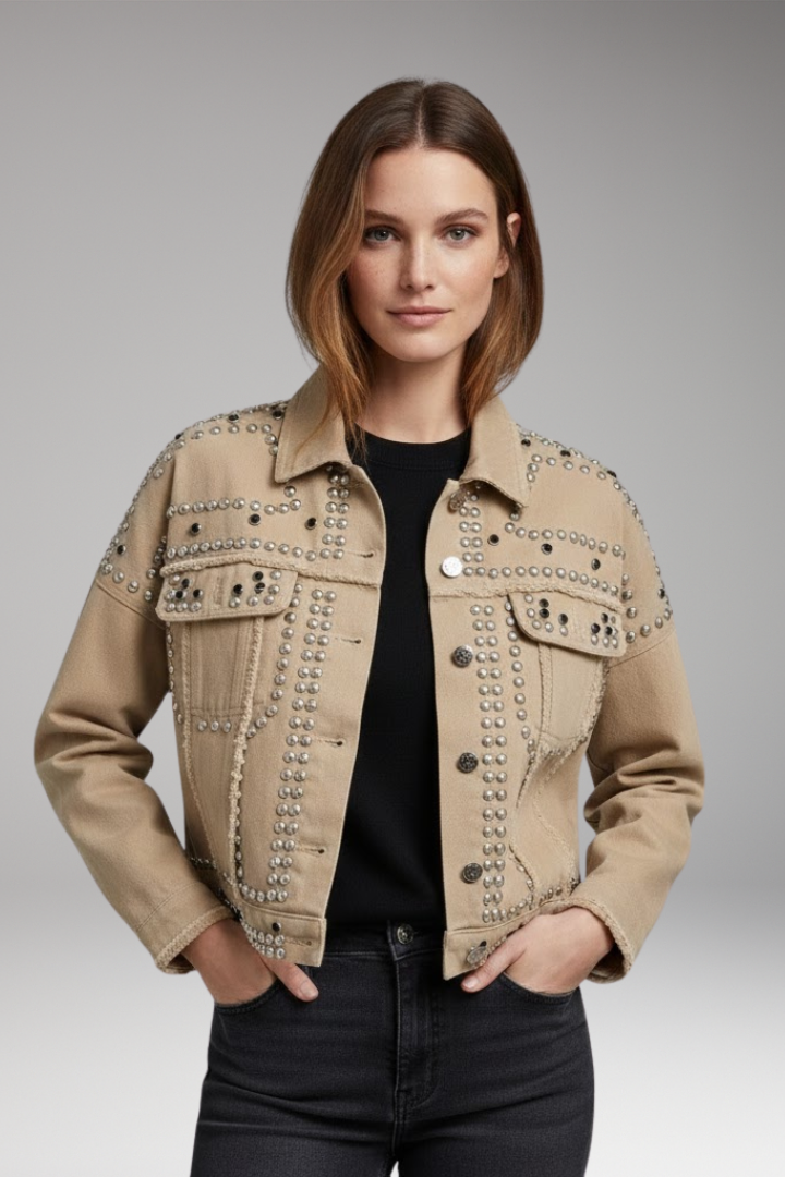 Women's Turn Down Collar Button Jacket