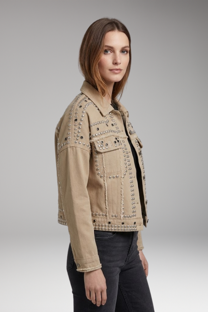 Women's Turn Down Collar Button Jacket