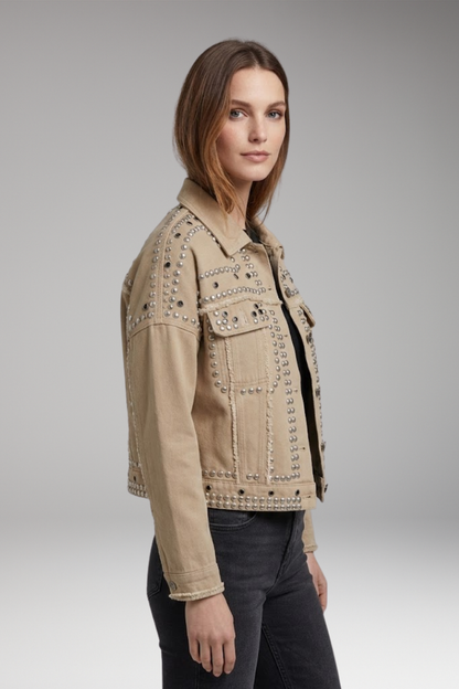 Women's Turn Down Collar Button Jacket