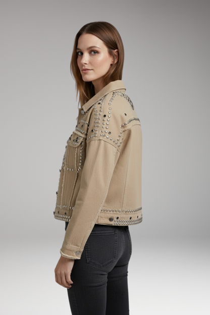 Women's Turn Down Collar Button Jacket