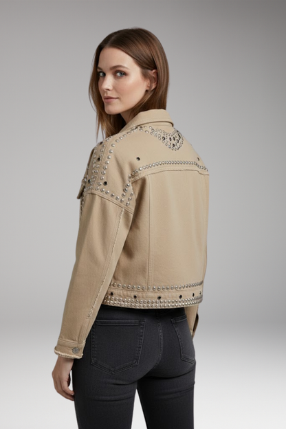 Women's Turn Down Collar Button Jacket