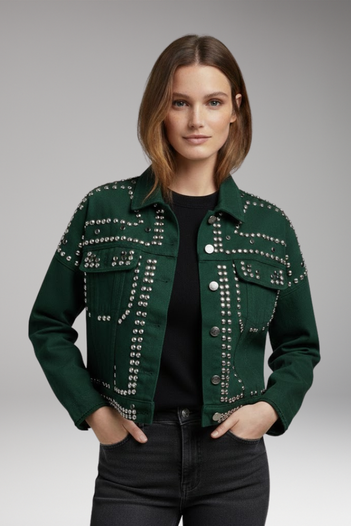 Women's Turn Down Collar Button Jacket